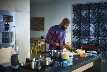 Man in kitchen