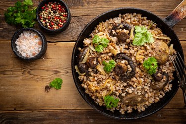 Buckwheat porridge with mushrooms