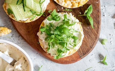 Open Cottage Cheese and Pepper Sandwich