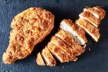 fried breaded chicken breasts