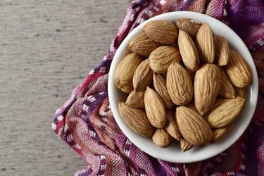 Almonds in bowl, Almond, Snack, Roasted, Nut - Food, Raw Food