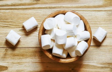 Large marshmallow in bowl