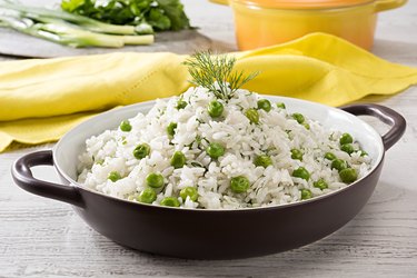 rice with green peas