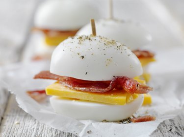 Bacon and Cheddar Hard Boiled Eggs