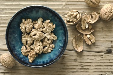 Bowl of walnut halves