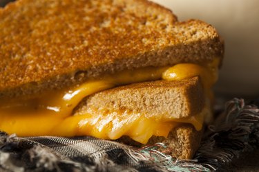 close-up of a grilled cheese sandwich, which shouldn't be eaten by those on the GFCF autism diet