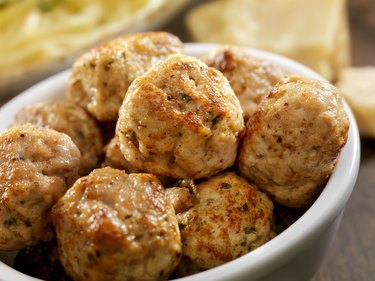Turkey Meatballs, as an example of low-calorie high-protein food