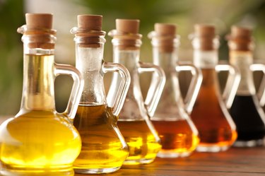 Bottles of refined cooking oils, which are some of the worst foods for psoriasis