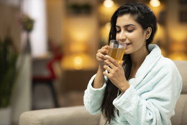 Portrait of a young woman with a beautiful smile stock photo