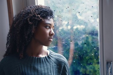 Young woman with seasonal affective disorder that causes her to crave carbs