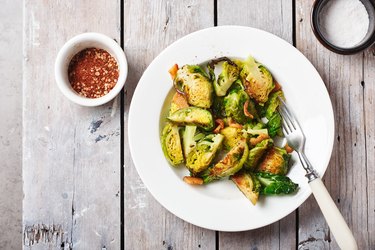 Roasted Brussels sprouts.