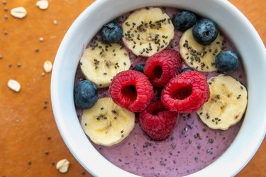 Healthy Smoothie Bowl with Granola and Fresh Fruit