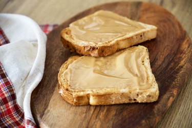 Peanut butter Sandwich on Whole Wheat Bread