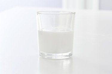 Milk of magnesia in a glass, as a natural remedy for canker sores