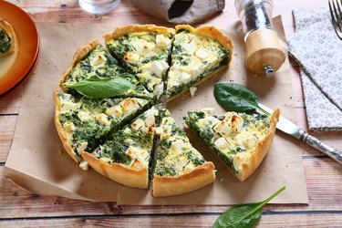 Pie with spinach and feta cheese
