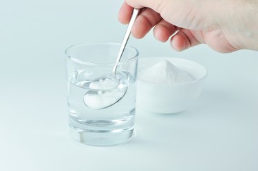 Baking soda in water.