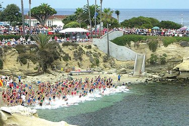 Swimmers get ready for La Jolla Rough Water Swim