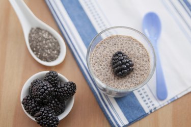 Chia Seed Pudding with blackberries