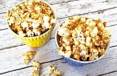 Sneaky Salted "Caramel" Popcorn made in the Dutch oven