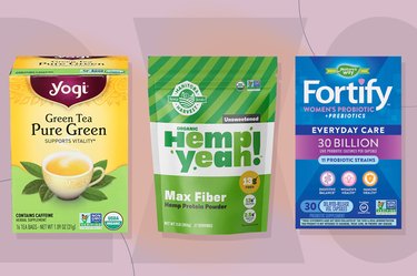 a collage of some of the best weight-loss supplements for women over 40