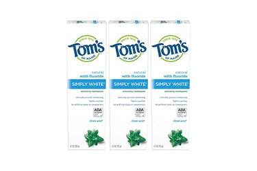 Tom's of Maine Natural Simply White Fluoride Toothpaste, one of the best natural toothpastes