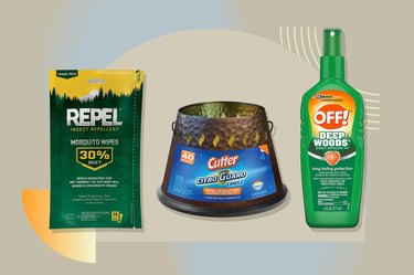 a collage of three of the best mosquito repellents