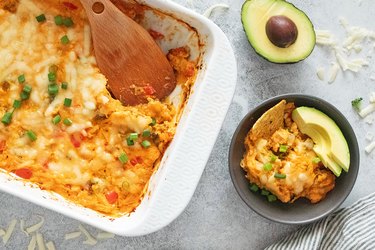 Buffalo chicken casserole