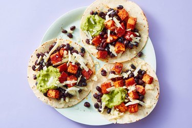 Sweet potato and black bean tacos from Dinnerly