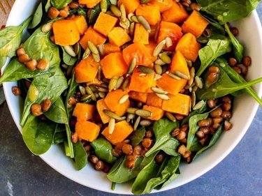 Roasted Butternut Squash Salad with Lentils