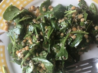 Lentil Quinoa Salad with Spinach and Dried Cherries Recipe