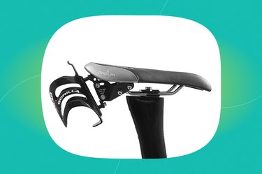 XLAB Delta 400 Seat-Post Mounted Water Bottle Holder  on a teal background