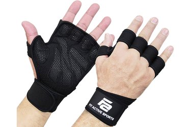 Fit Active Sports Ventilated Weight Lifting Workout Gloves