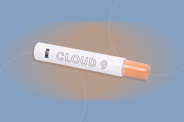 Cloud 9 Oil on a blue background