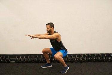 Move 2: Offset Stance Body-Weight Squats