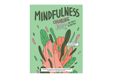 a green mindfulness coloring book on a white background