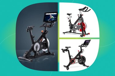 Best Indoor Cycling Bikes on a green background
