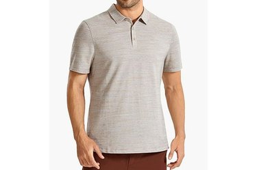 CRZ YOGA Men's Short Sleeve Golf Polo Shirt as best Amazon activewear as good as Lululemon