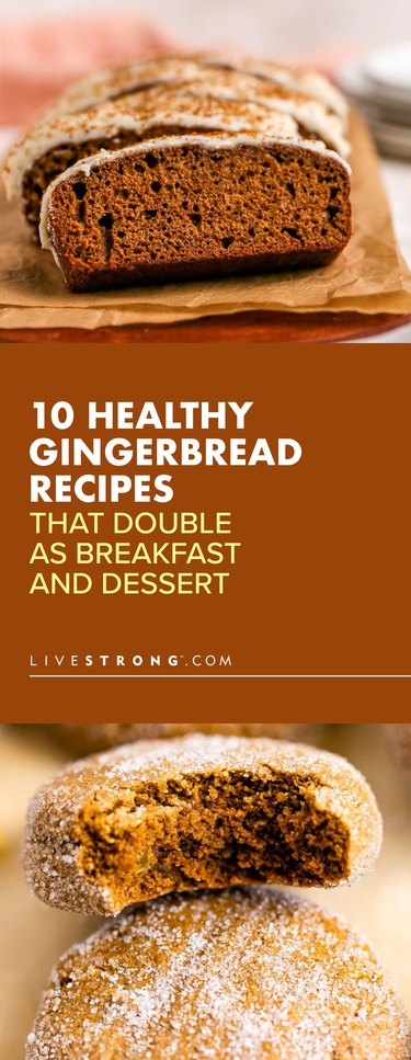 pin showing healthy gingerbread recipes