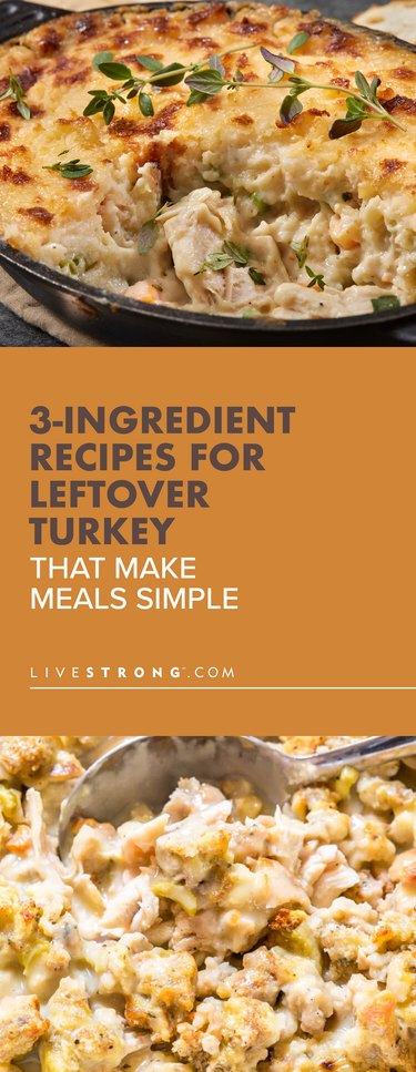 custom pin of 3-ingredient leftover turkey recipes