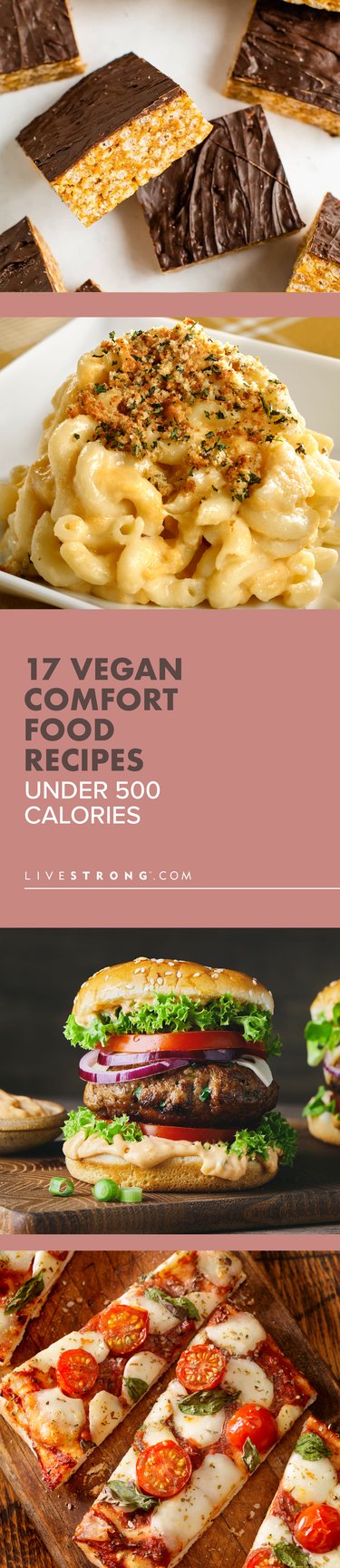 pin showing vegan comfort food recipes