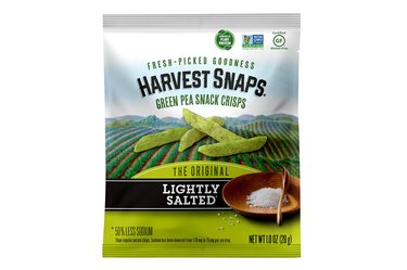 Isolated image of Harvest Snaps pea snacks.