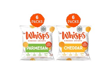 Isolated image of Whisps cheddar cheese snacks.