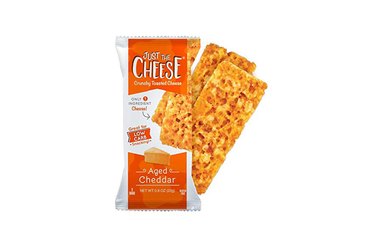 Isolated image of Just the Cheese cheese bar snacks.