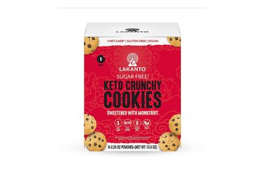Isolated image of Lakanto crunchy keto cookies