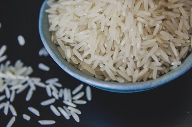 bowl of uncooked white rice