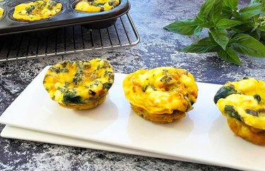 High Protein Muffin Tin Dinner Kale and Sweet Potato Baked Frittata Cups
