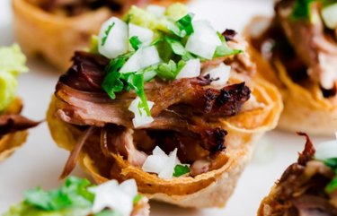 High Protein Muffin Tin Dinner Slow Cooker Carnitas Taco Bites