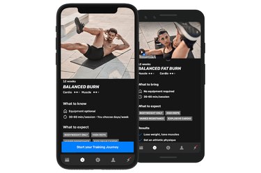 Screenshot of the Freeletics app, which programs your workouts for you
