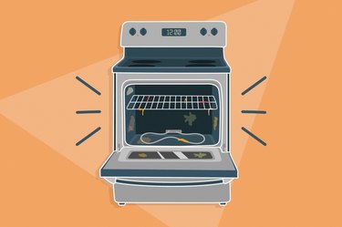 custom graphic showing dirty oven