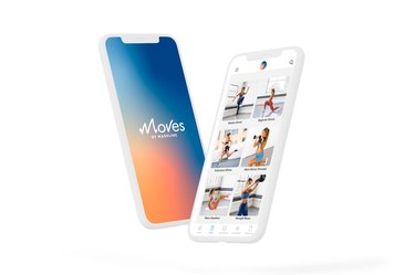 screenshots of the Moves by Madeline app and the six workout programs you can choose from